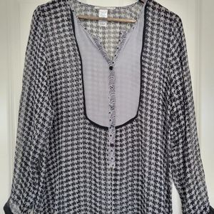 Anthropologie Language Top silk 100% size L